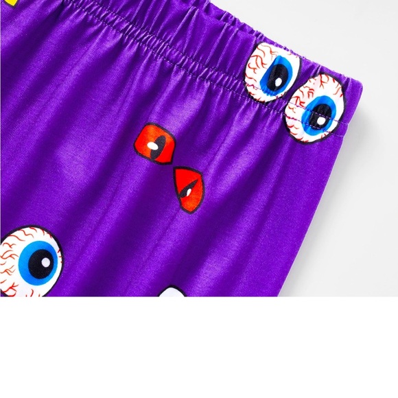 Halloween Eyes Boo Crew Pajamas for Girls NWT - Picture 3 of 4